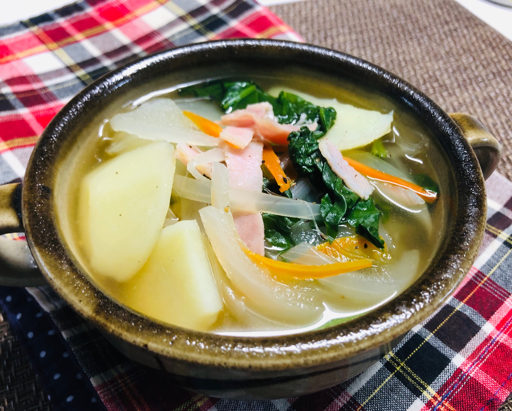 新じゃがと新玉ねぎのコラボ❤️栄養満点具沢山スープ