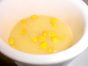 豆乳で作るつぶつぶコーンスープ