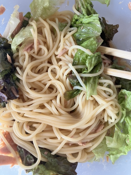 リメイクᕷ*ブロッコリーの葉と茎のツナパスタꕤ୭*