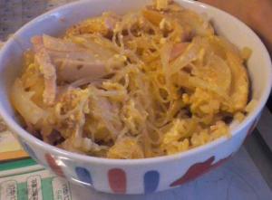 車麩と春雨の丼