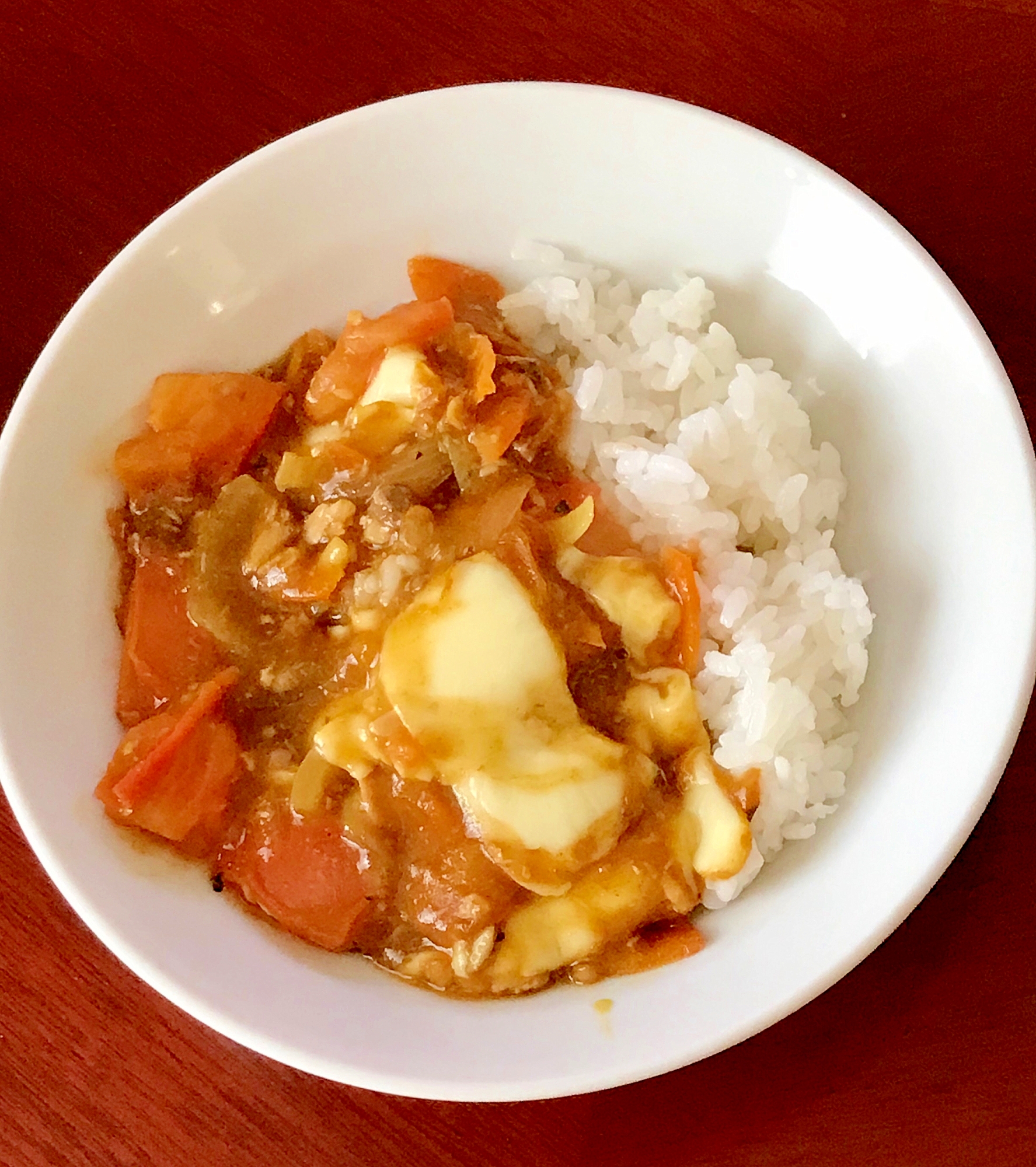 簡単トマトチーズカレー