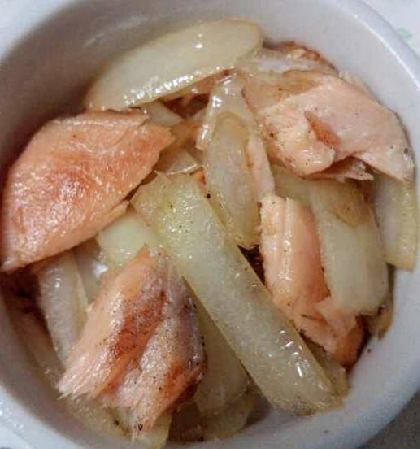 鮭と玉ねぎの炒め物