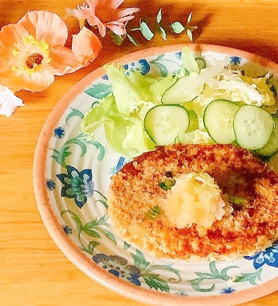 すり身パン粉焼きに大根おろし添え✧˖°