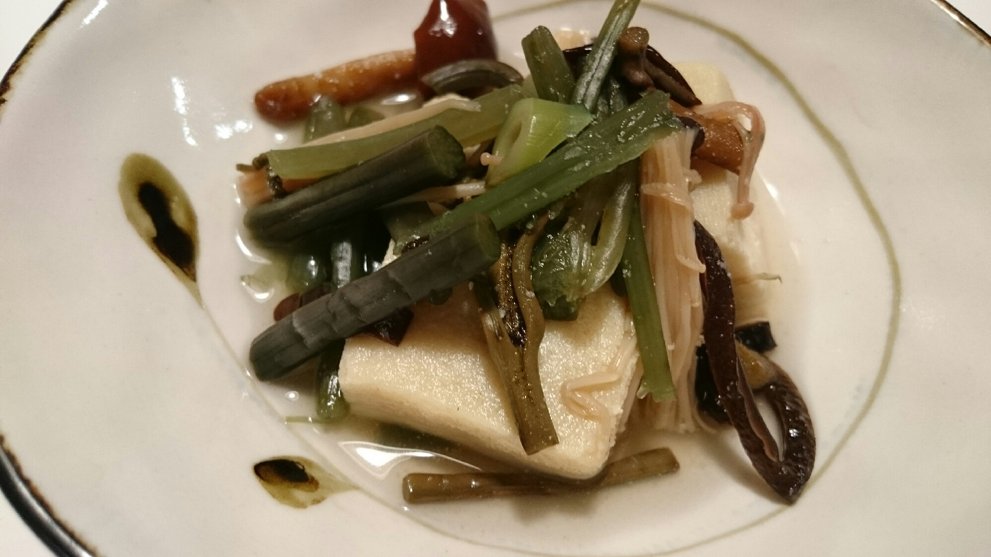 ストウブDe〜山菜と高野豆腐のさっと煮