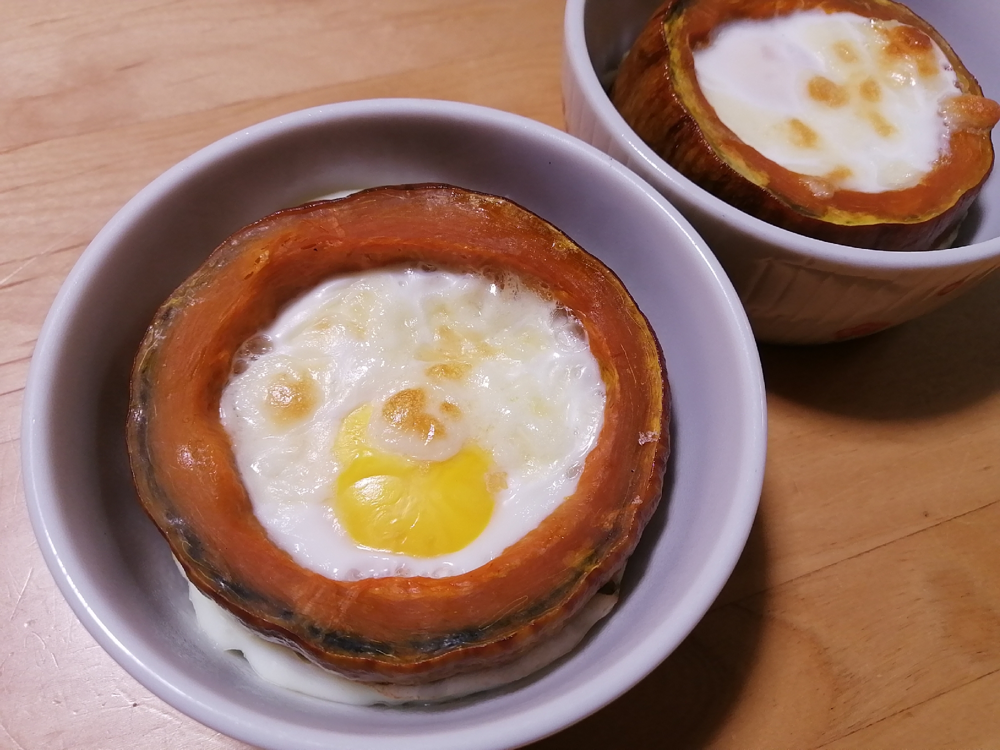 ひょうたんかぼちゃの目玉焼き