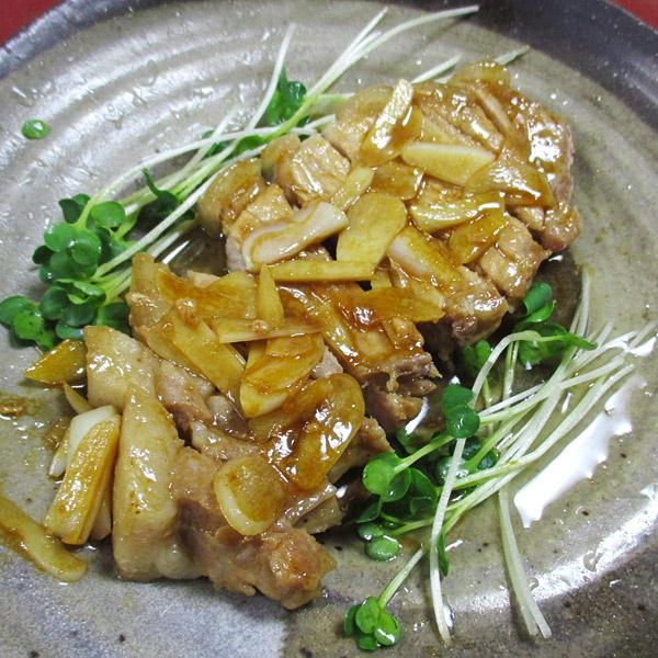 豚ロースニンニク黒酢蜂蜜焼き