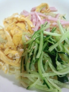 焼きそばの麺で冷やし中華
