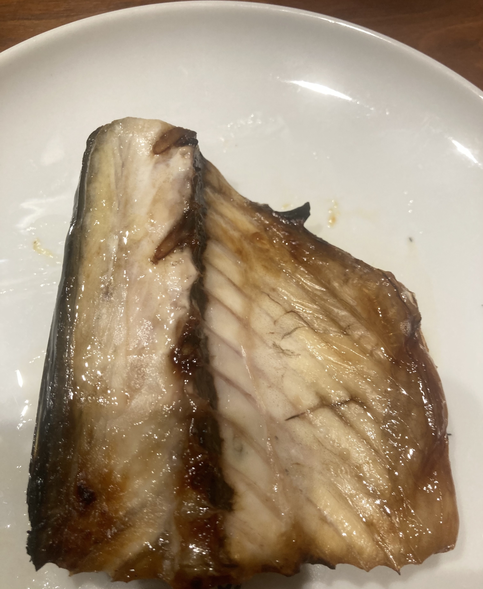 真鯖の酢醤油がけ焼き