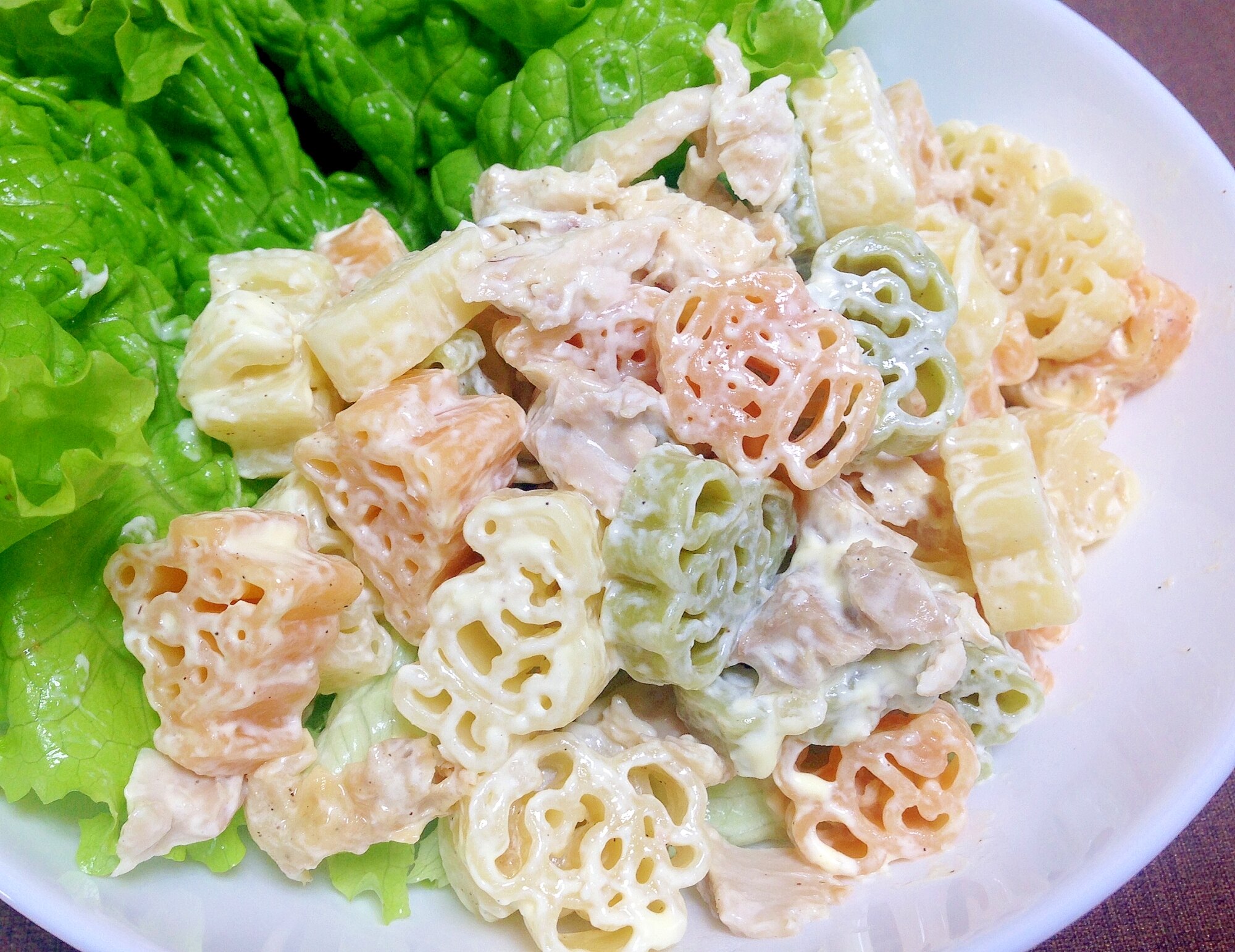 残ったローストチキンで☆チキンマカロニサラダ レシピ・作り方 by