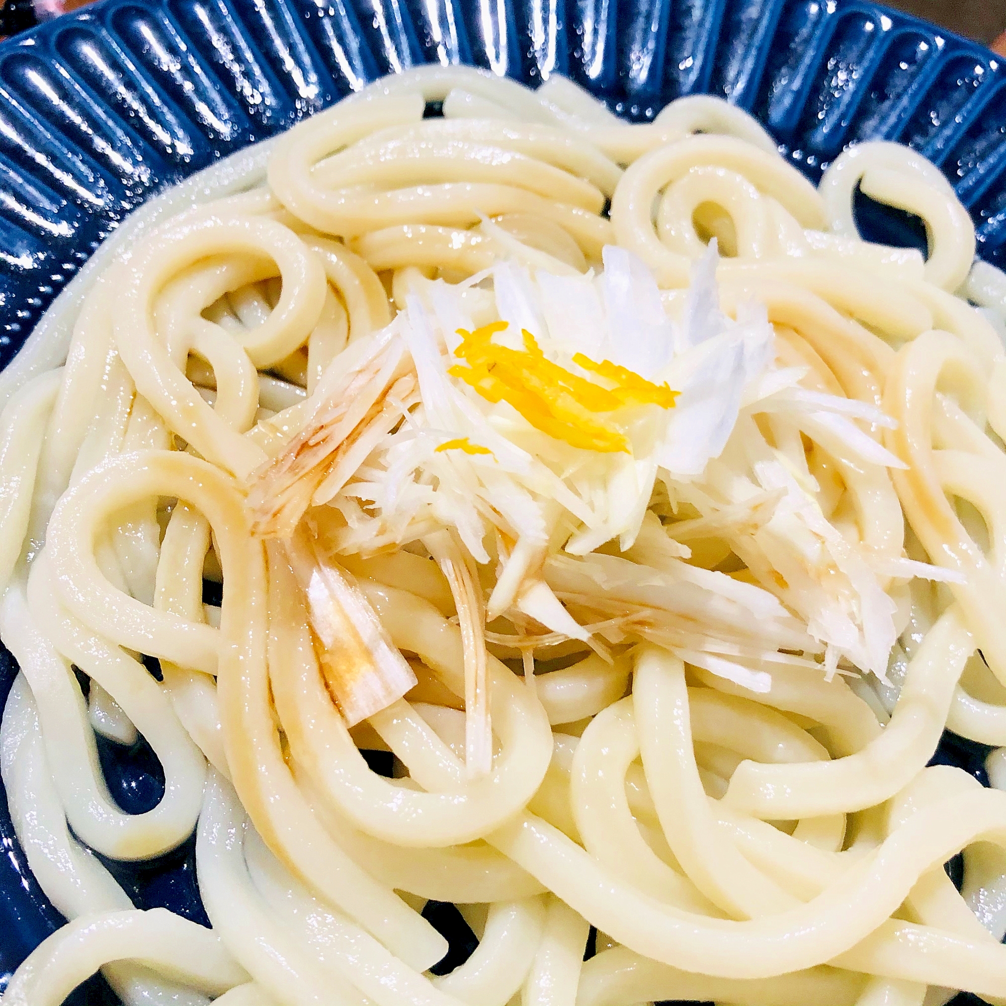 柚子と長ネギのぶっかけうどん