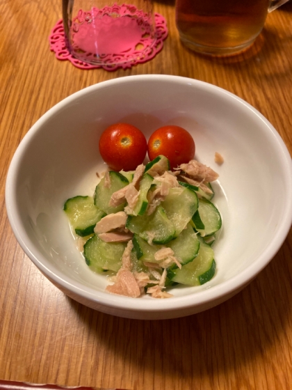 子供でも食べれるツナきゅうりの酢の物