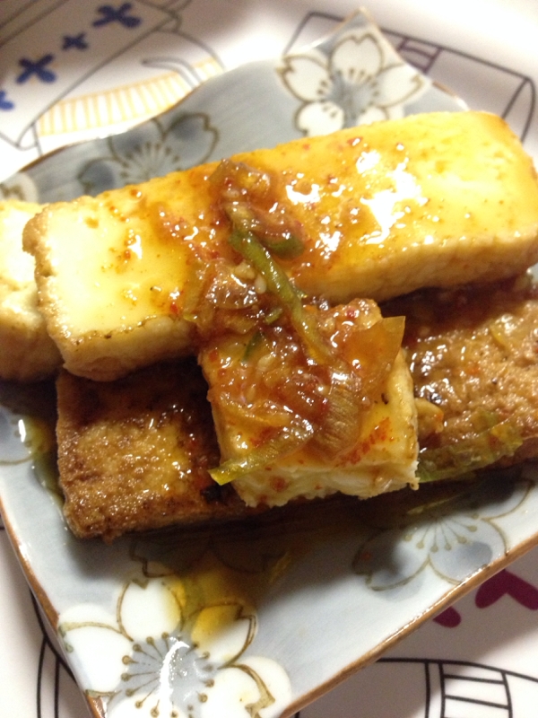 韓国サムジャンを使って❤簡単焼き豆腐