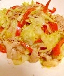 豚肉ときゃべつのハニーマスタード生姜炒め