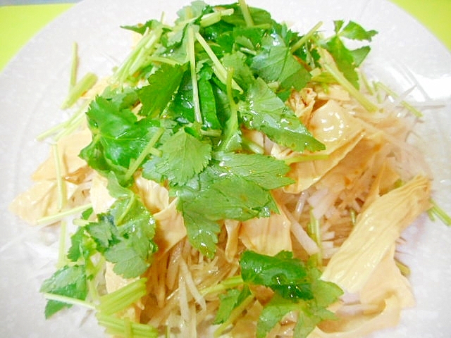 生湯葉と三つ葉大根のサラダ レシピ 作り方 By Mint74 楽天レシピ