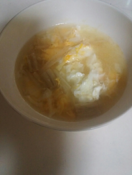 えのきと卵の中華スープ