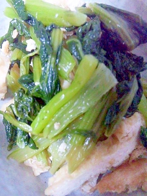 小松菜と油あげの炒め物