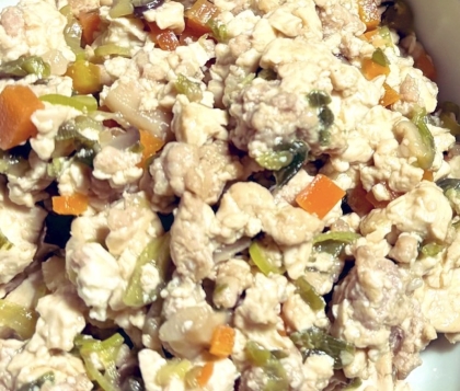 人参＆玉葱de優しい味の炒り豆腐