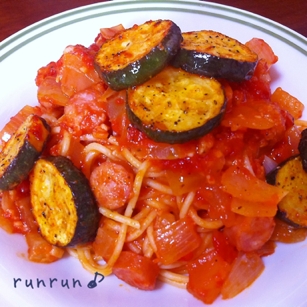 ズッキーニのトマトソースパスタ レシピ 作り方 By ルンルン 楽天レシピ ズッキーニのトマトソースパスタ レシピ 作り方 By ルンルン 楽天レシピ