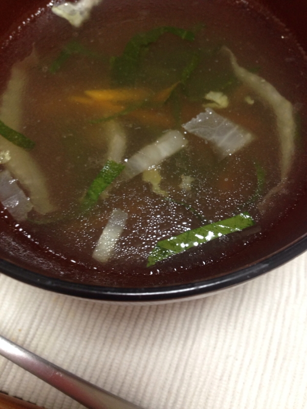 ウェイパーで☆自家製小松菜スープ(*^^*)