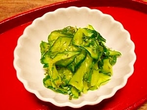 キュウリ漬けリメイク☆和え
