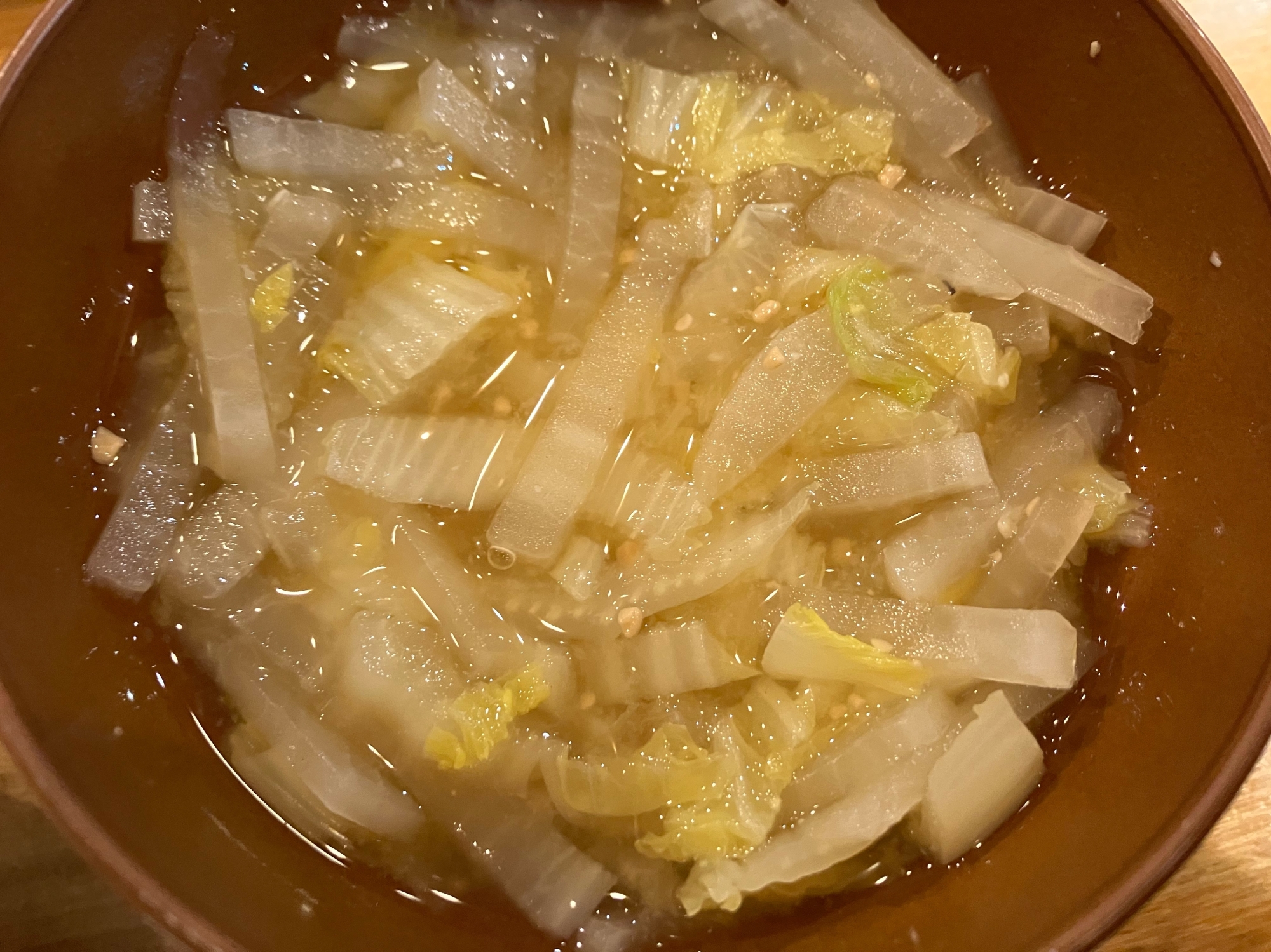 大根と白菜のみそ汁
