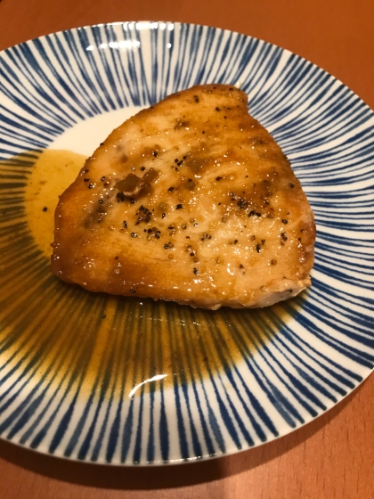 かじきまぐろの柚子胡椒バターソース．:*☆