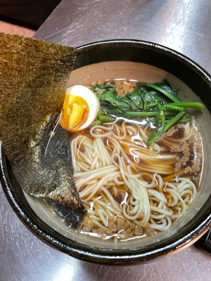 〈ゼンブヌードル〉で醤油ラーメン風(低糖質)