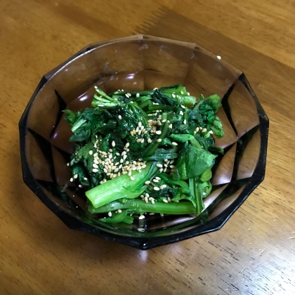 春菊の独特な風味、ナムルに合いました！簡単レシピリピートします！