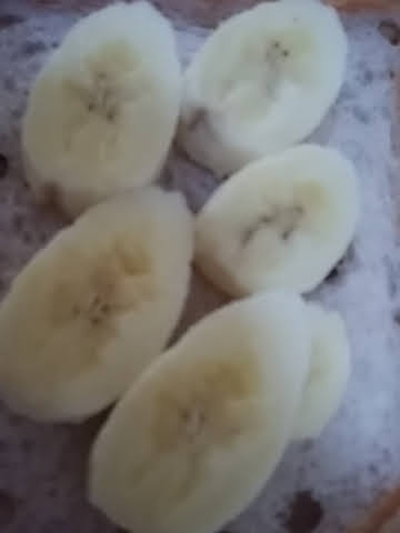 リンゴバターとバナナ　トースト
