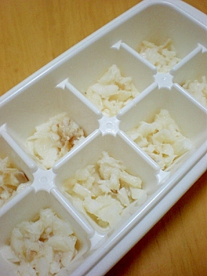 離乳食中期 白身魚の冷凍保存 レシピ 作り方 By はちわれ４１３ 楽天レシピ