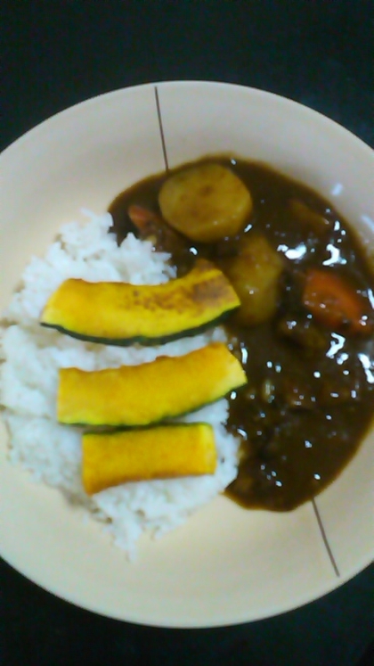 カリカリッ♪焼きかぼちゃのカレーライス