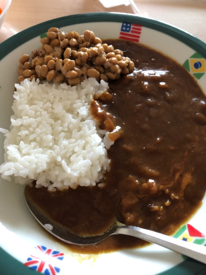 初納豆カレー♪美味しかったです！