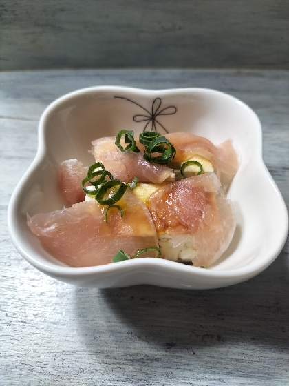 先程はつくれぽありがとうです♬きょうはこちら✨美味しい洋風冷奴出来ました♡生ハムの塩気とオリーブオイルすっごく美味しいですね(*´ω｀*)素敵レシピ感謝です❢