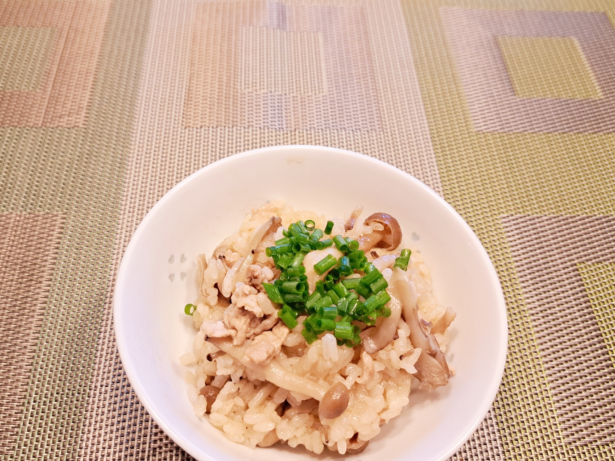 豚肉と きのこ の コクうま 炊き込みご飯