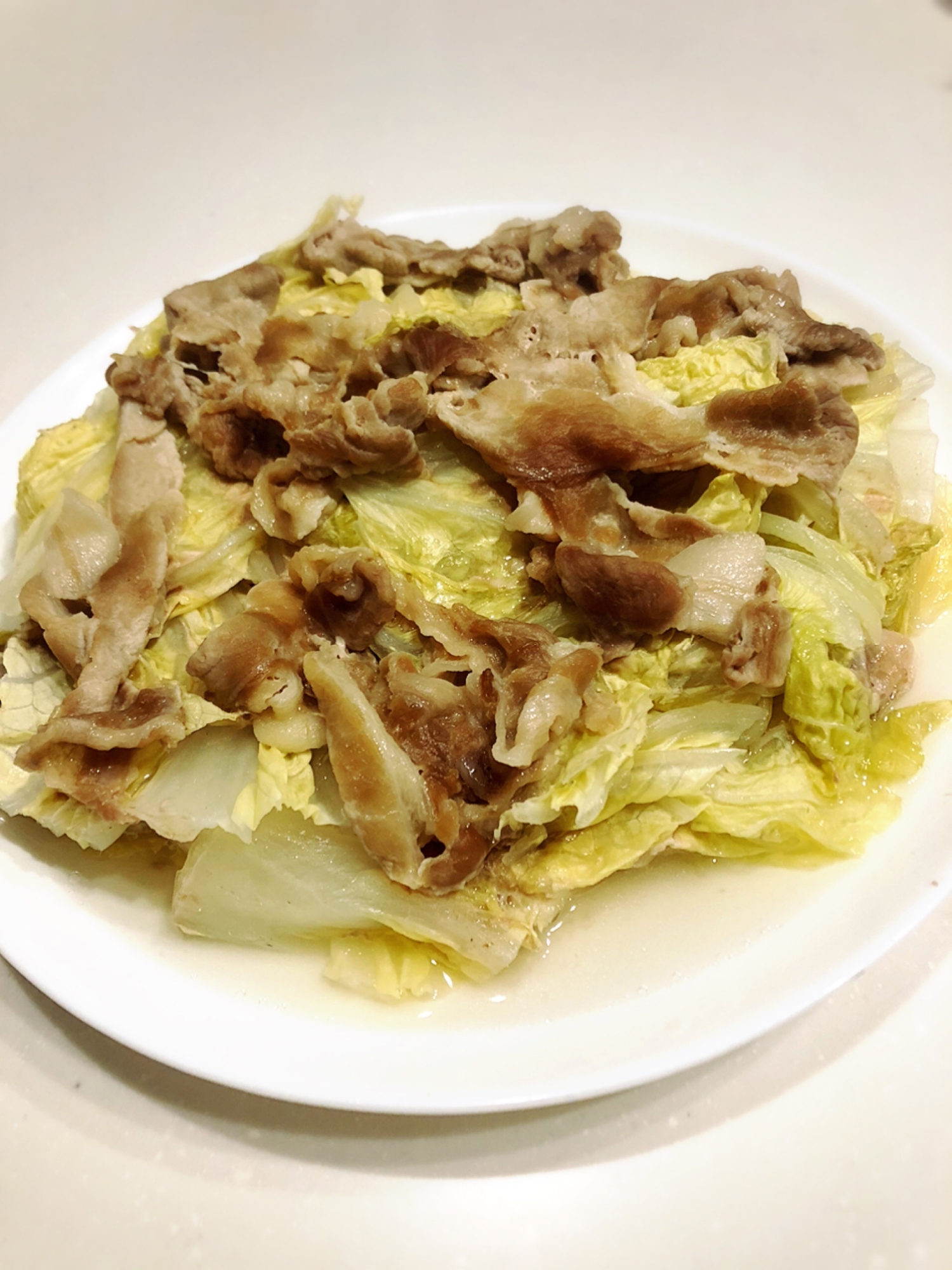 【白菜の大量消費に】＊白菜と豚肉の白だし蒸し＊