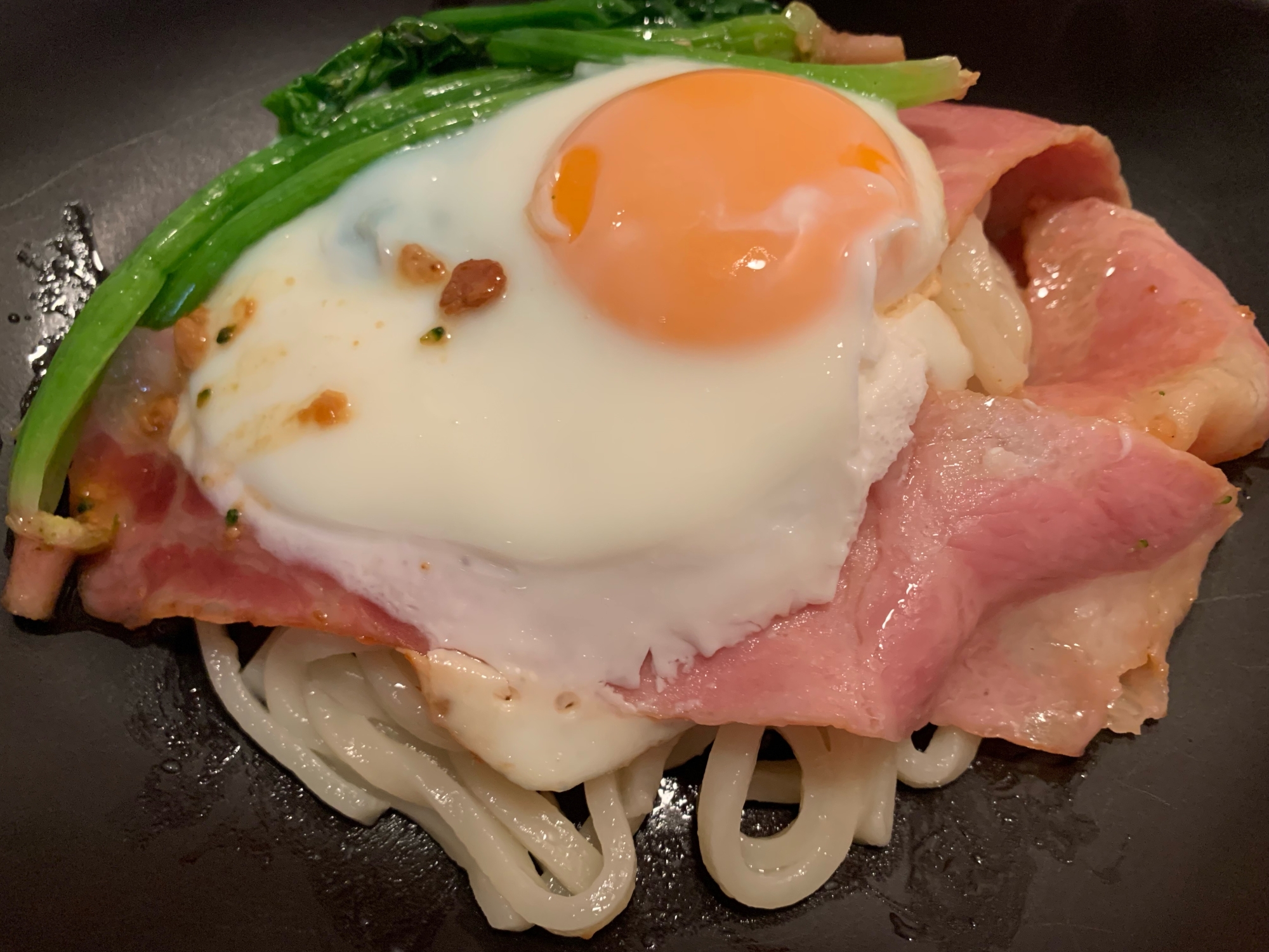 アメリカの朝食っぽい焼きうどん
