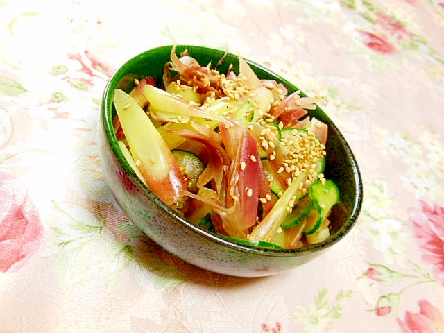 胡瓜と茗荷の茎の酢の物 レシピ 作り方 By 小太郎１２１２ 楽天レシピ