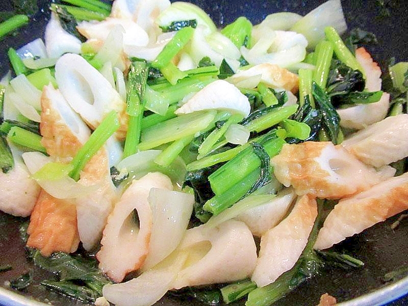 ちくわと小松菜の炒め物