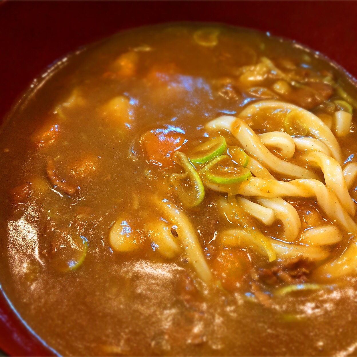 残りカレー+麺つゆで！カレーうどん