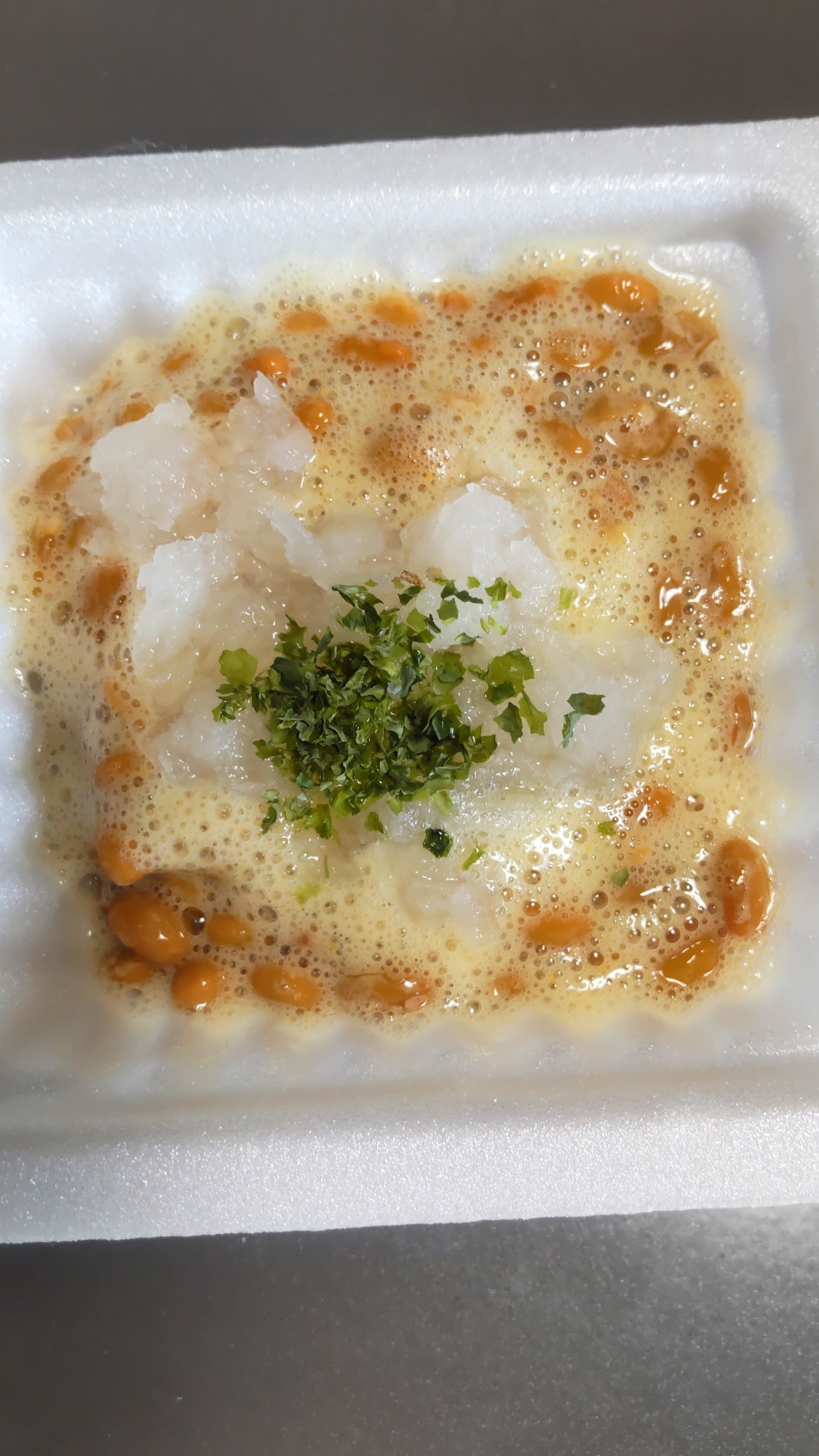 大根おろしと青海苔の納豆