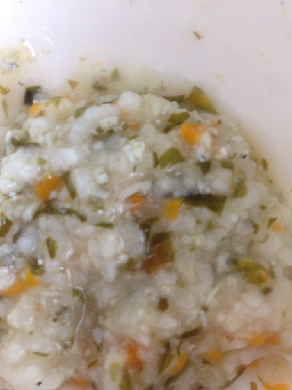 5倍がゆ にんじん、わかめ入り 離乳食 中期