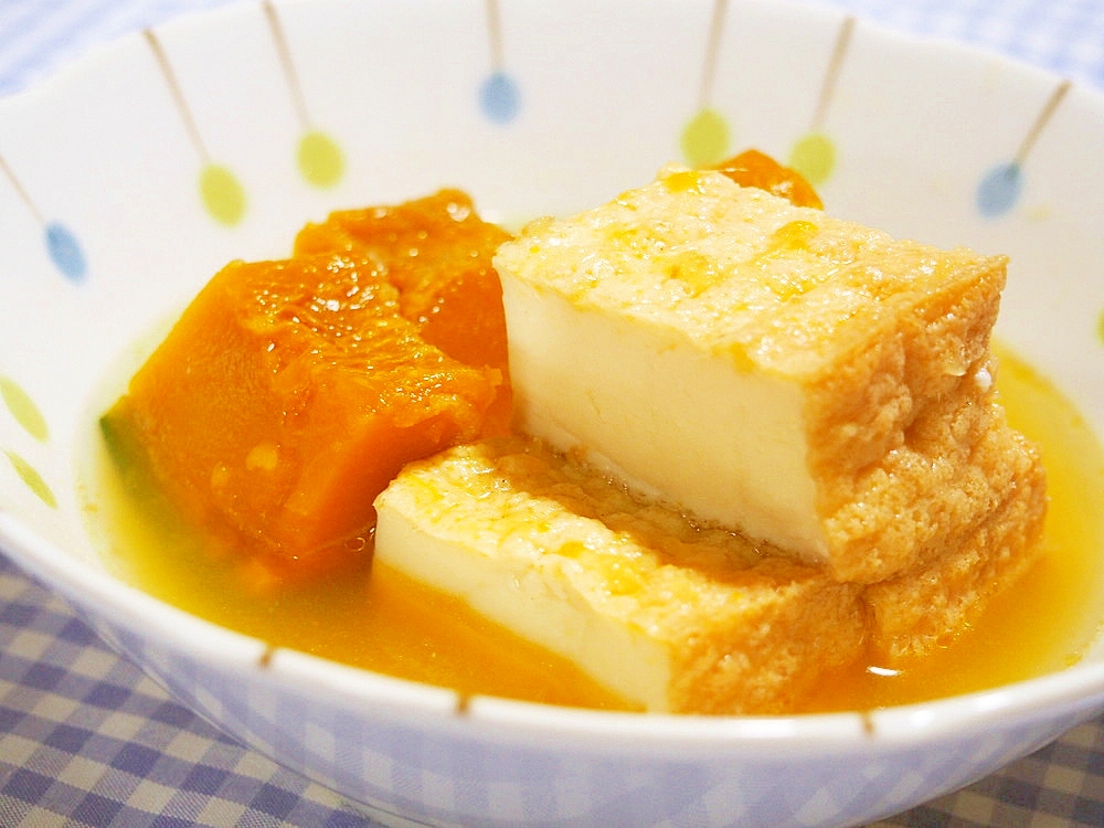 かぼちゃと厚揚げの煮物♪