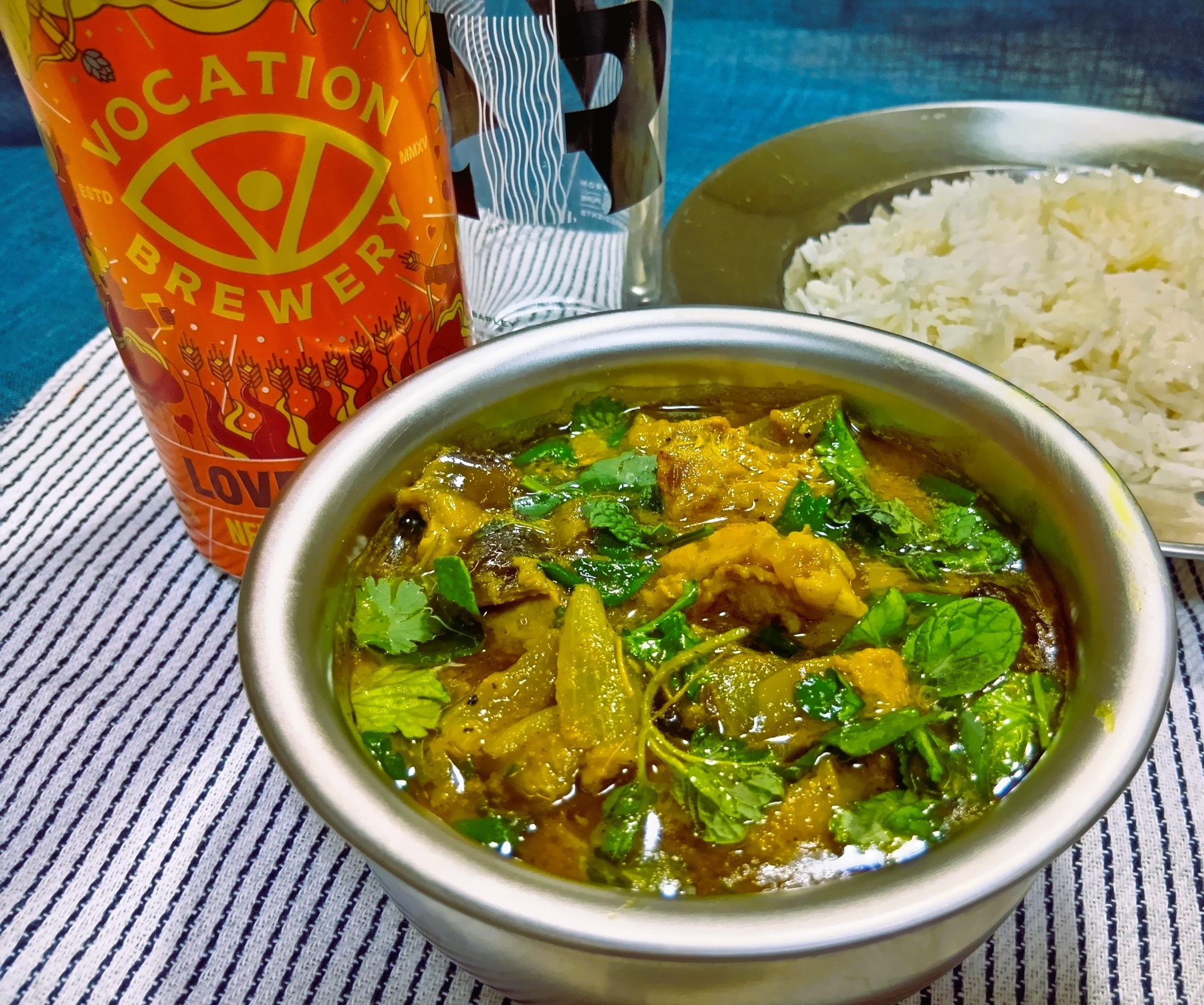 パクチー&ミントで!ハリヤリチキンマサラ