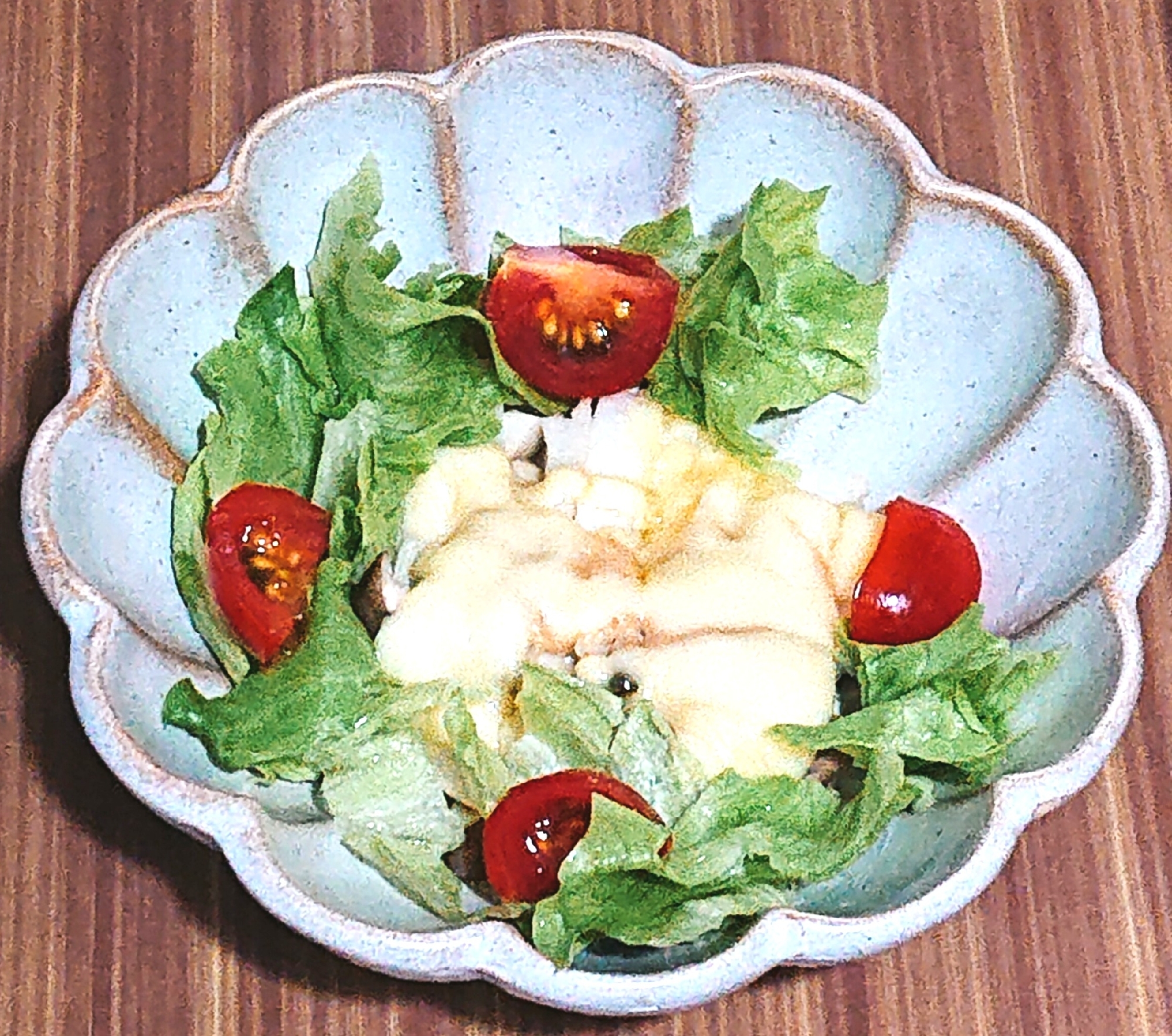 ツナマヨの、エリンギサラダ