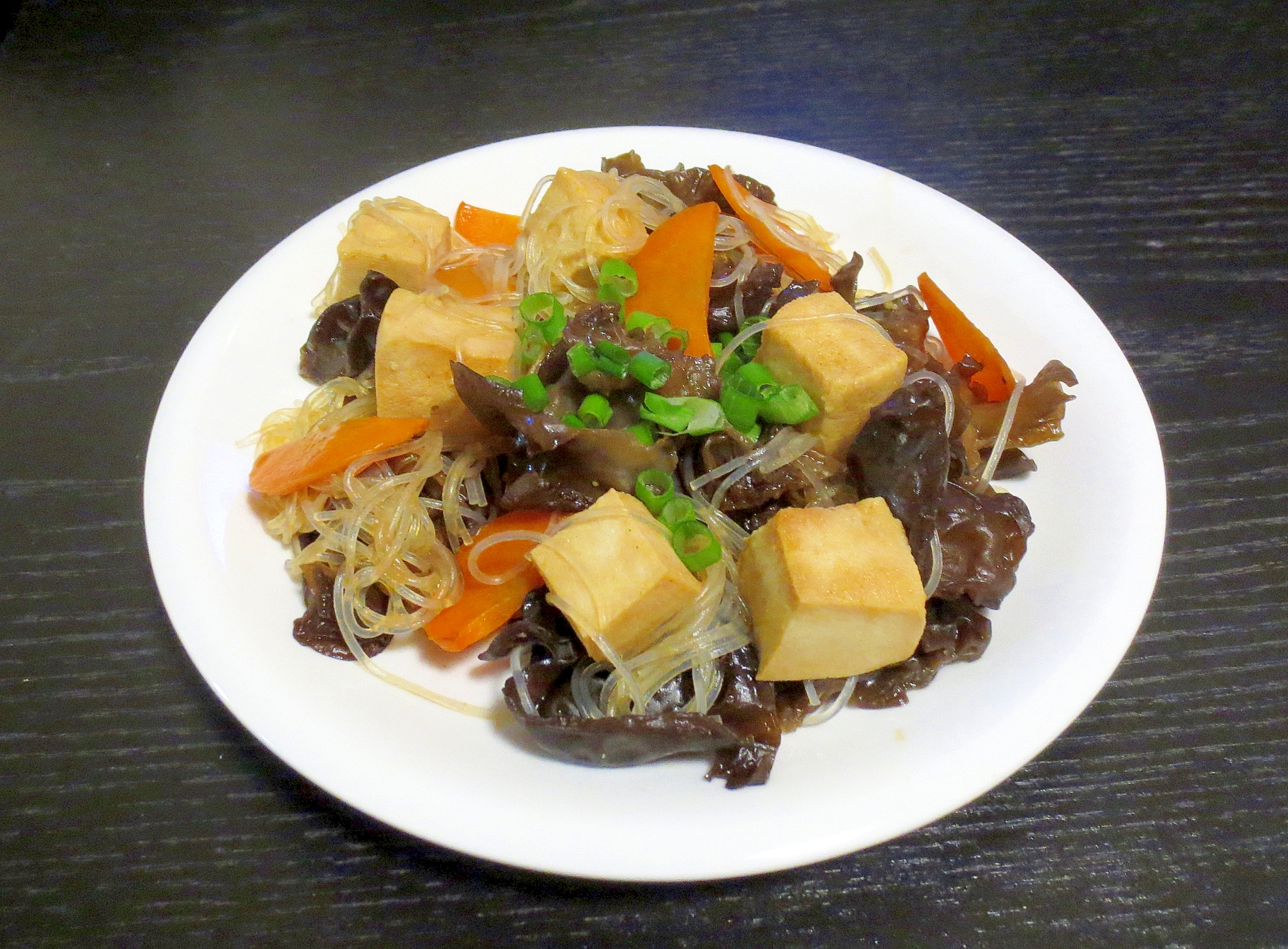 高野豆腐ときくらげの麻婆炒め