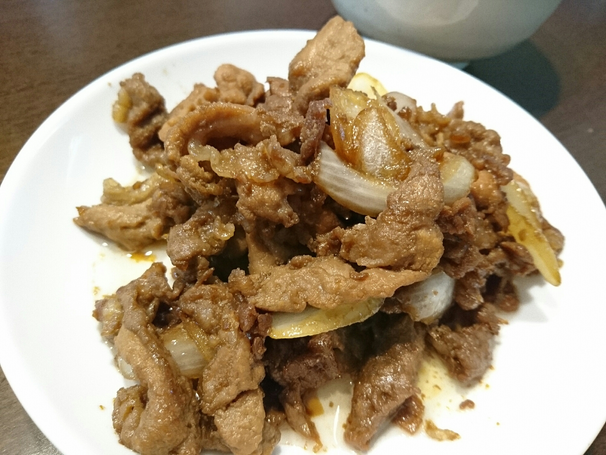 豚しゃぶ肉の豚しょうが焼き