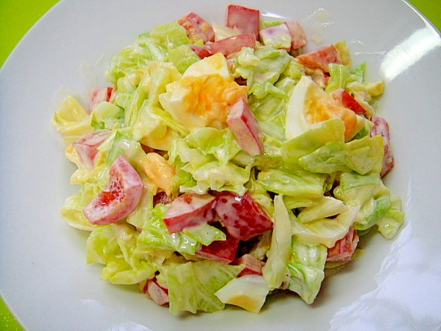 キャベツとパプリカ卵のサラダ レシピ 作り方 By Mint74 楽天レシピ