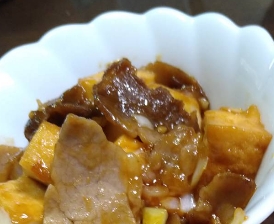 豚肉と厚揚げのコチュジャン炒め