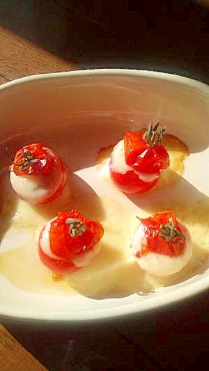オーブントースターでプチトマトのチーズ焼き レシピ 作り方 By かっぽリン 楽天レシピ
