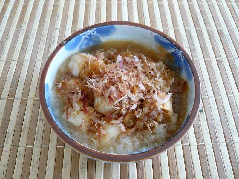 大根おろしと麩の酢の物